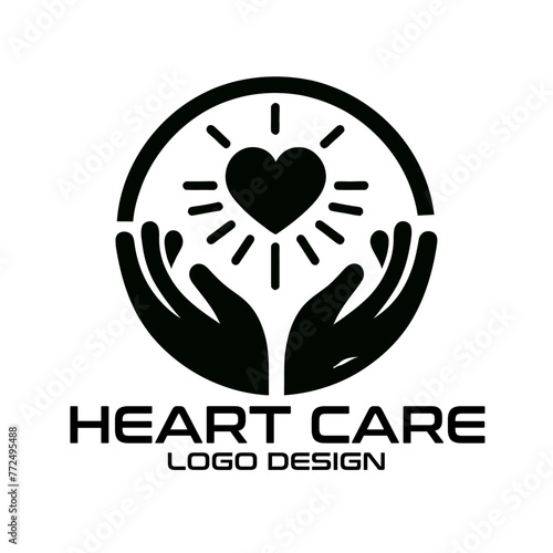 Heart Care Vector Logo Design