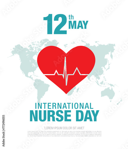 international nurse day banner layout design, vector illustration