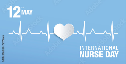 international nurse day banner layout design, vector illustration