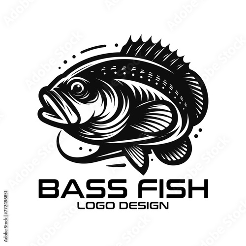 Bass Fish Vector Logo Design