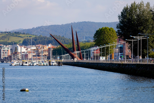 Photos Ría de Avilés and its modern port promenade. Asturias, Spain