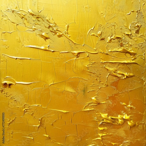 Close Up of Painting in Yellow