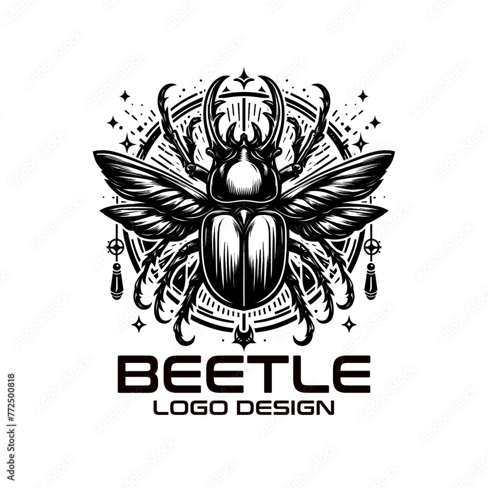 Fototapeta premium Beetle Vector Logo Design