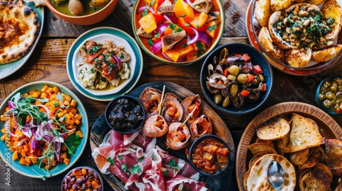 A colorful array of tapas, perfect for sharing