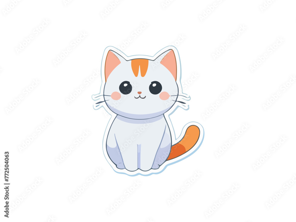 Cartoon cat or kitten characters design collection with flat color.