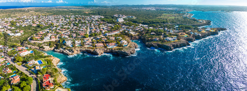 Aerial drone view of Torre del Ram, Manorca, Spain photo