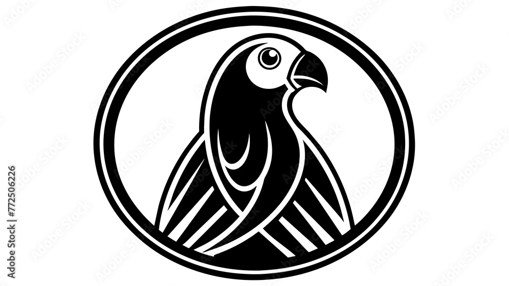 parrot-icon-in-circle-logo vector illustration parrot-icon-in-circle-logo vector illustration