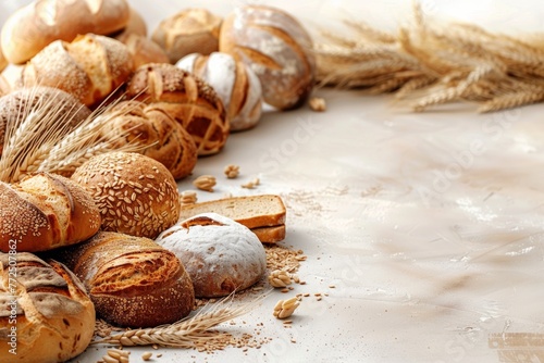 Fresh baked bread Background