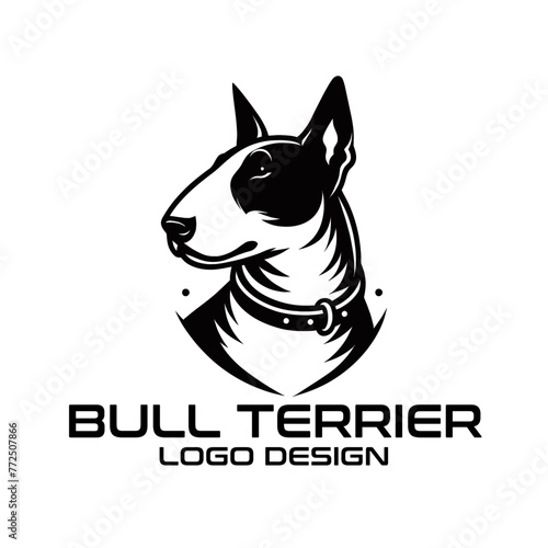 Fototapete Bull Terrier Vector Logo Design