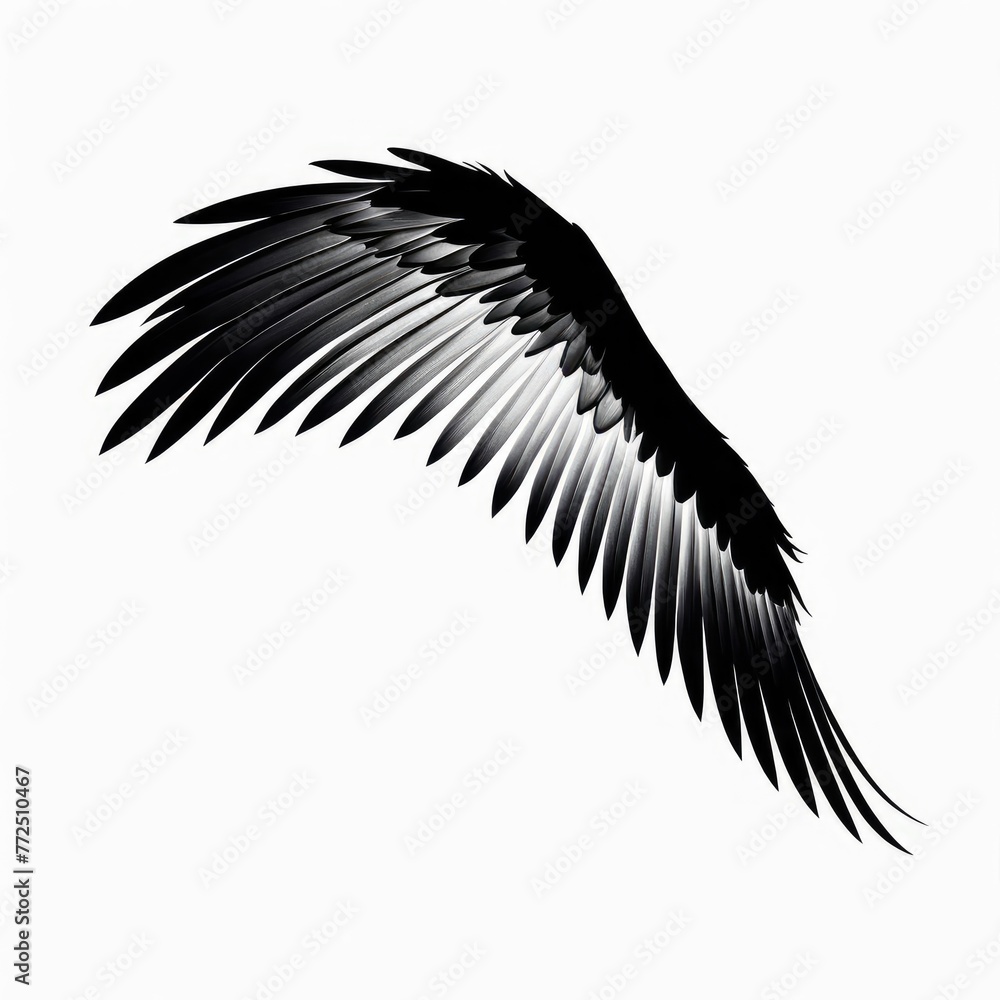 black wings white background isolated black wings white background isolated