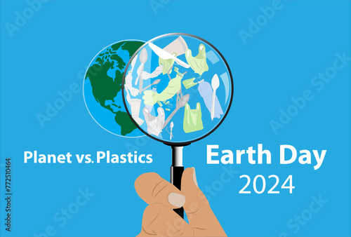 Planets vs Plastics. Earth Day is an annual event celebrated around the world on April 22nd to demonstrate support for environmental protection.
 photo