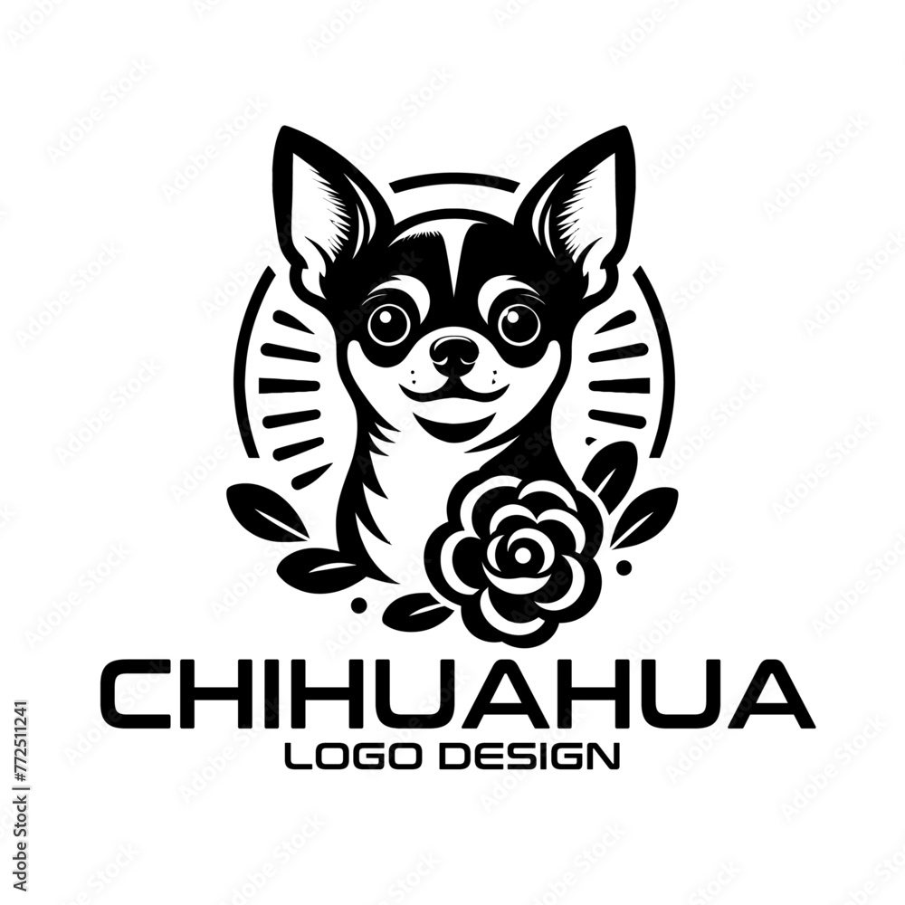 Chihuahua Vector Logo Design Chihuahua Vector Logo Design