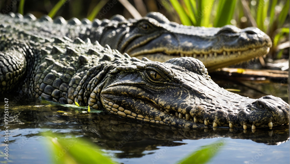 Obraz premium Florida Everglades Alligators 