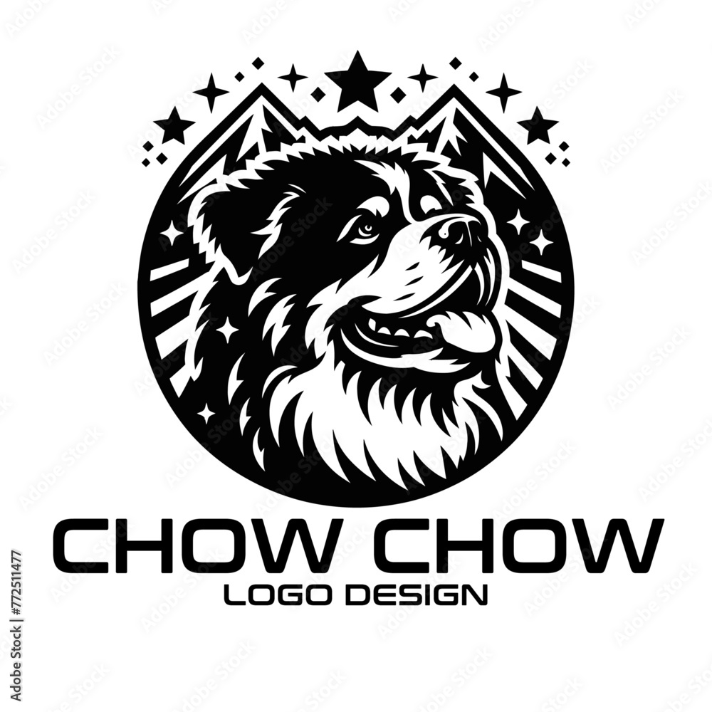 Chow Chow Vector Logo Design Chow Chow Vector Logo Design
