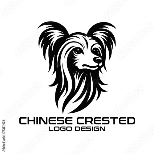 Foto Chinese Crested Vector Logo Design