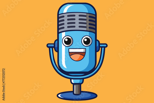 condenser studio microphone vector illustration