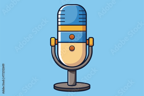 condenser studio microphone vector illustration