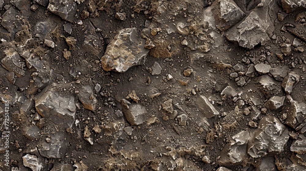 nature with a hyper-realistic depiction of dirt and rocks, their textures meticulously captured in high resolution to create an immersive experience. SEAMLESS PATTERN nature with a hyper-realistic depiction of dirt and rocks, their textures meticulously captured in high resolution to create an immersive experience. SEAMLESS PATTERN