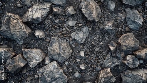 nature with a hyper-realistic depiction of dirt and rocks, their textures meticulously captured in high resolution to create an immersive experience. SEAMLESS PATTERN