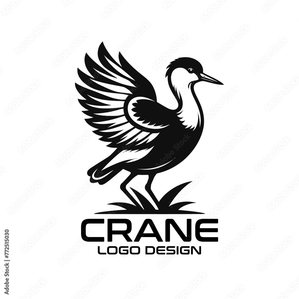 Fototapeta premium Crane Vector Logo Design