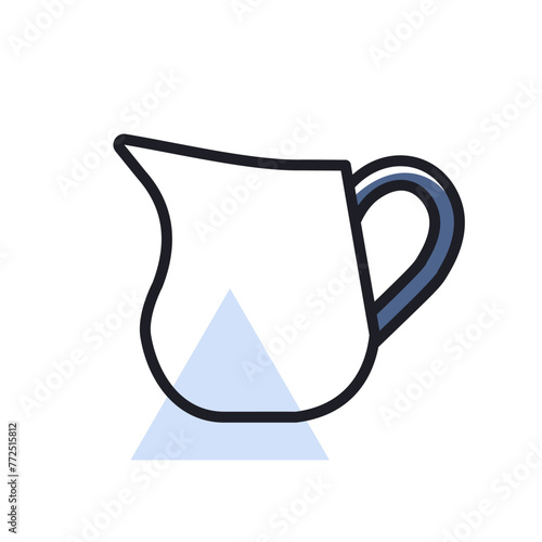 Creamer jug vector icon. Dairy product sign