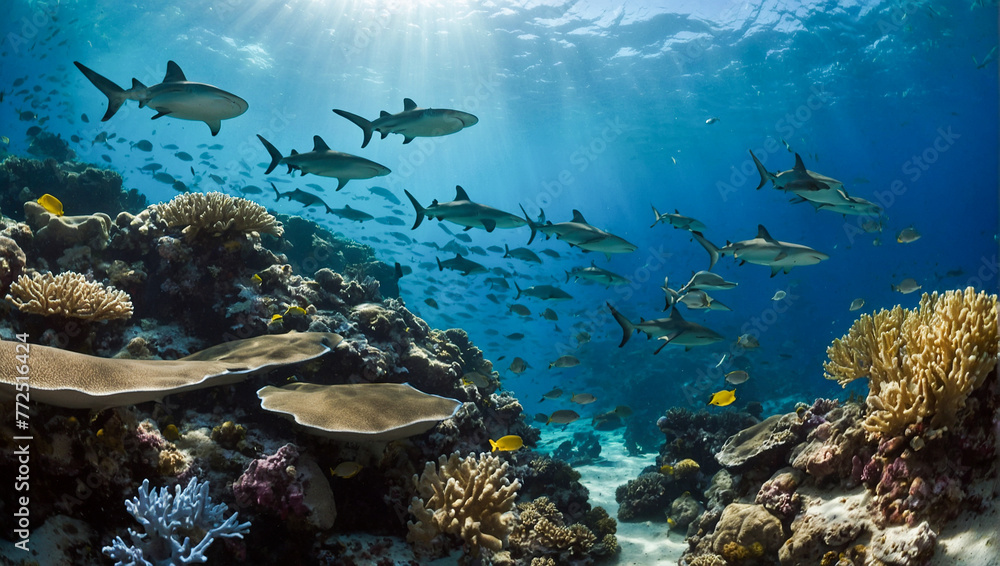 Naklejka premium Sharks