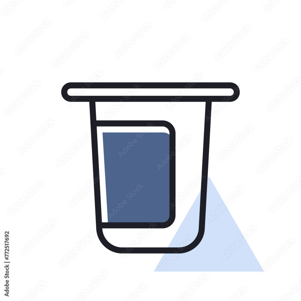 Yogurt cup, plastic container vector icon Yogurt cup, plastic container vector icon