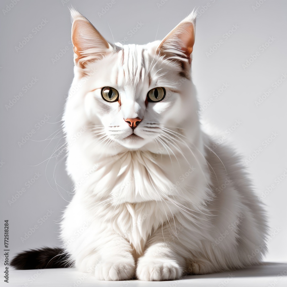 cat on a white background cat on a white background