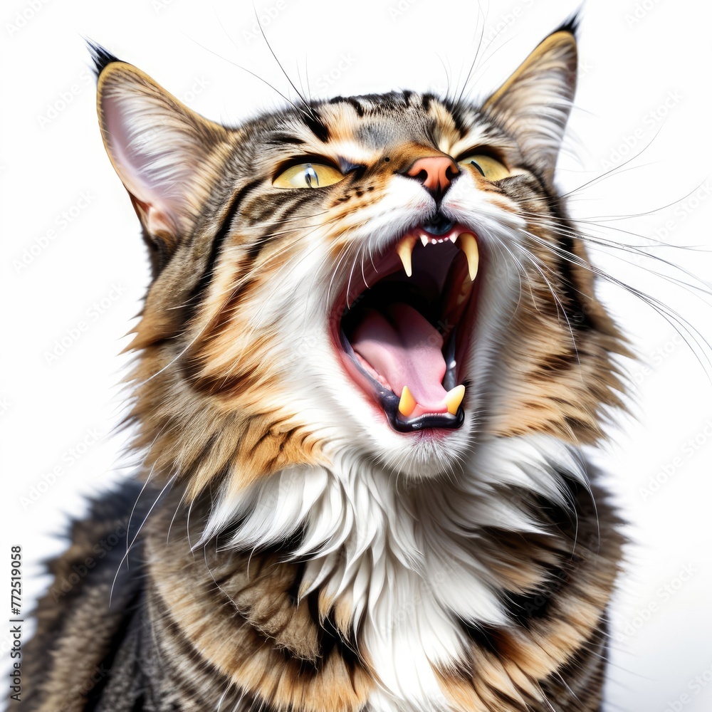 cat on a white background cat on a white background