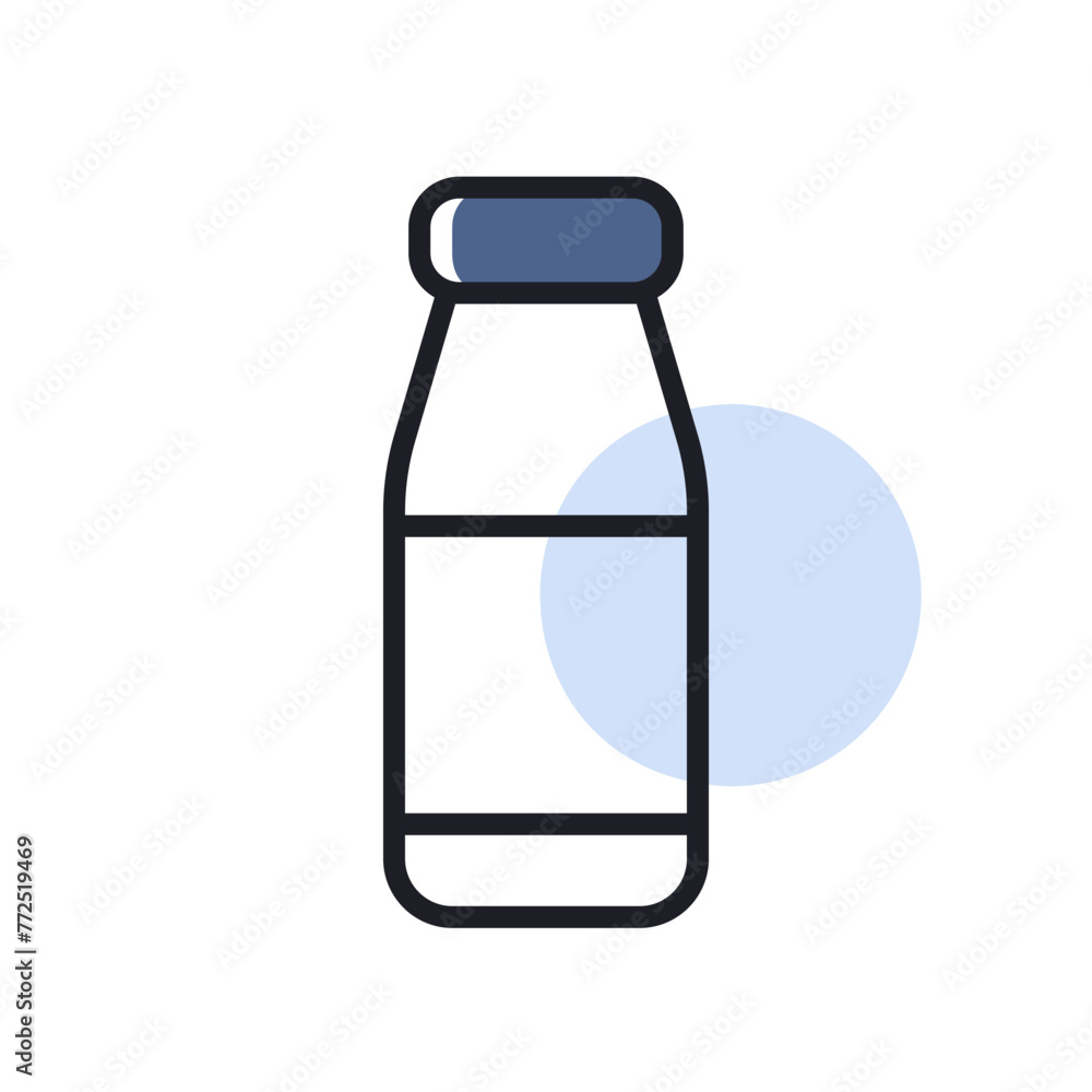 Drinkable yoghurt bottle vector icon Drinkable yoghurt bottle vector icon