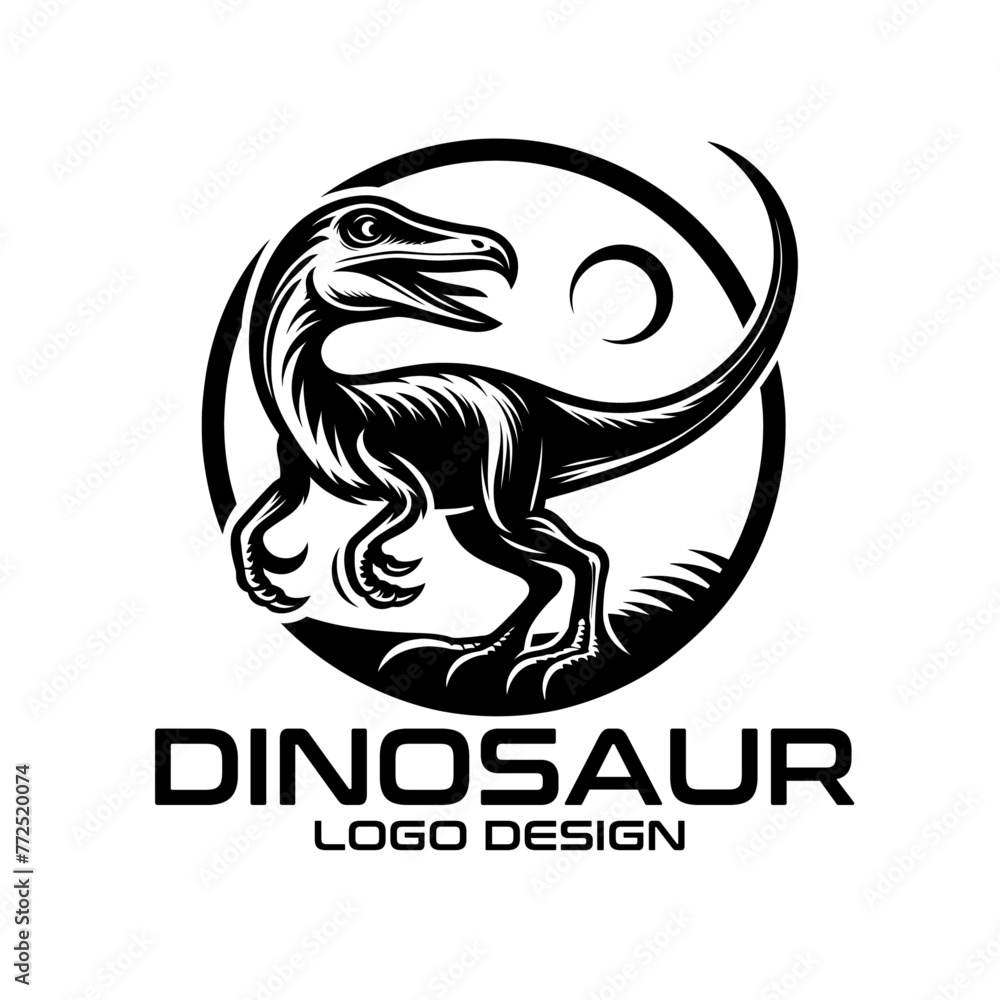 Obraz premium Dinosaur Vector Logo Design
