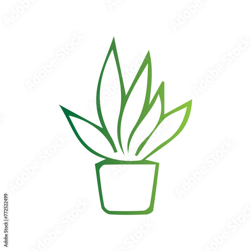 " illustration of home flowers, simulation of a flower stamp, the shape of a flower in a pot, flower stencils, color gradient, element, bright sticker of a home flower in a pot, logo design with graph