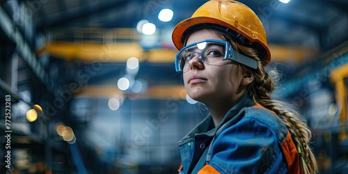 Industrial engineer standing in warehouse photo