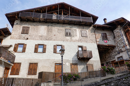 Architecture of the old village of Tonadico, Trentino Alto Adige, Italy, Europe               photo