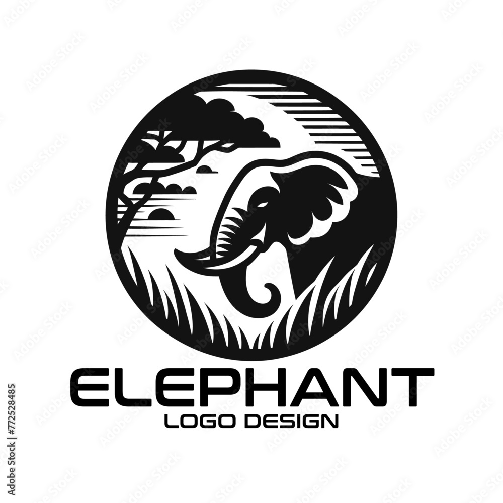 Elephant Vector Logo Design Elephant Vector Logo Design