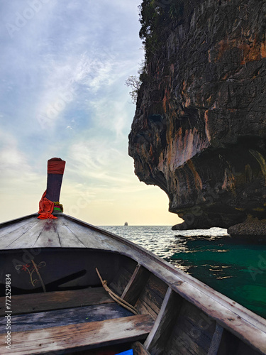 longtail front end in the andaman sea