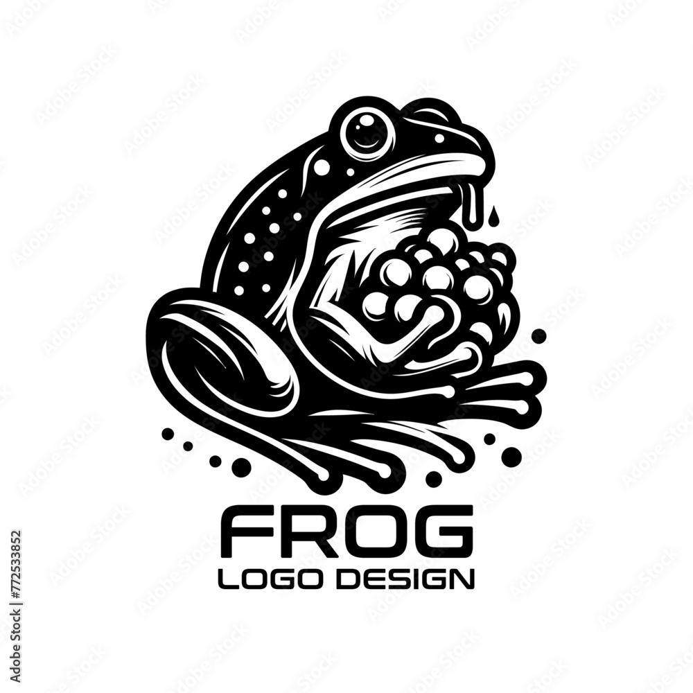 Frog Vector Logo Design Frog Vector Logo Design