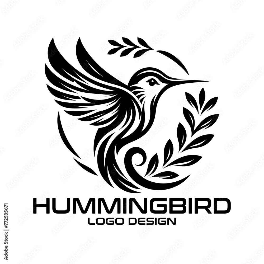 Fototapeta premium Hummingbird Vector Logo Design