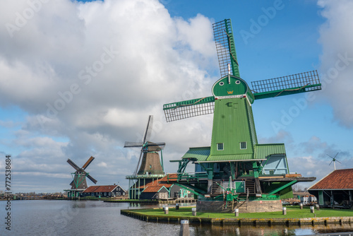 Unesco Werelderfgoed Kinderdijk Molens, Ancient Windmills in Kinderdijk in Netherlands, near Rotterdam