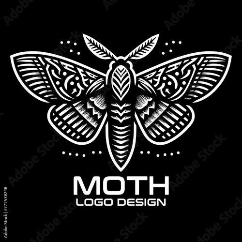Moth Vector Logo Design