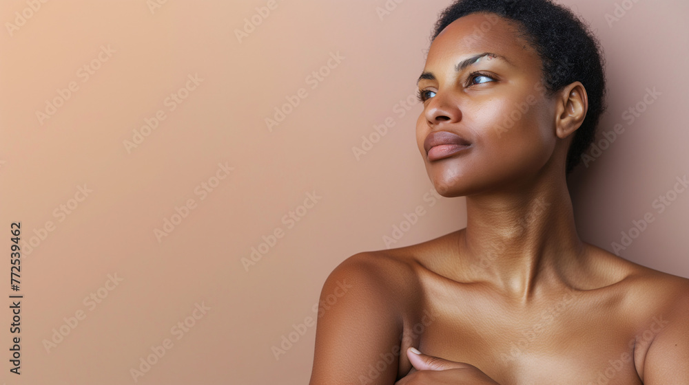 Retrato de una mujer afroamericana Retrato de una mujer afroamericana