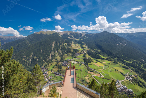 Mirador Roc del Quer in the Pyrenees mountains - Andorra