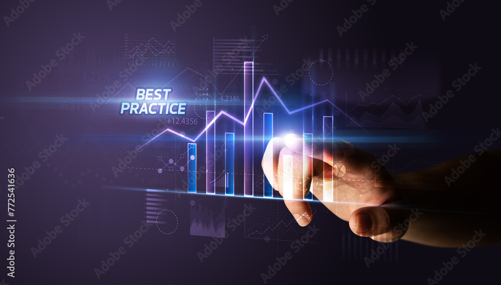 Hand touching business concept Hand touching business concept