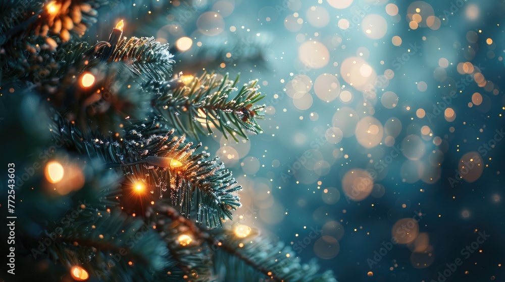 Obraz premium blurred Christmas tree background