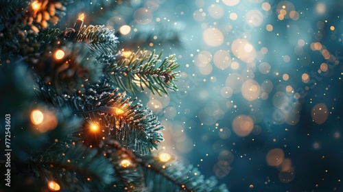 blurred Christmas tree background
