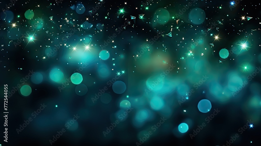 a blurry image of a green and blue background with small stars a blurry image of a green and blue background with small stars