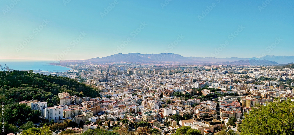 Views of Malaga city from Mount Victoria.