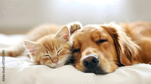 Wallpaper Mural small young cute baby cat lies on the head of a Golden Retriever, best friends, animal photography


 Torontodigital.ca