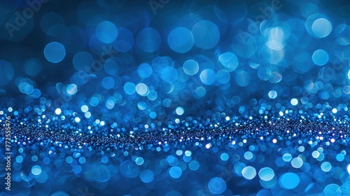 Abstract bright glitter blue background. generative ai image