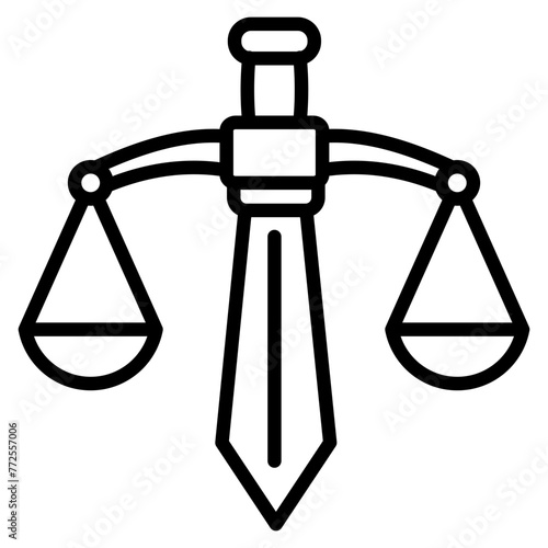 Law Sword Icon Element For Design